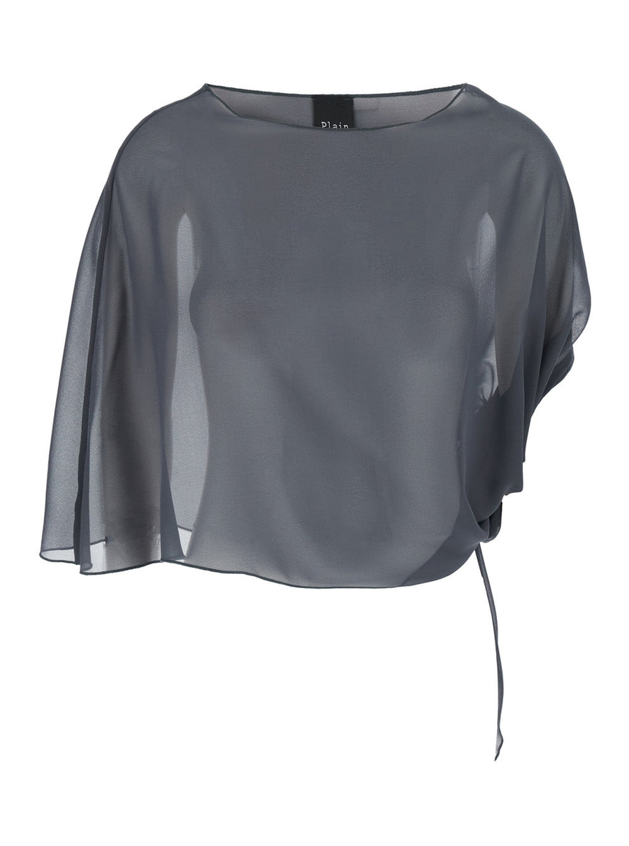 Leplain Tech Fabric Stole — Gray Polyester Scarfs