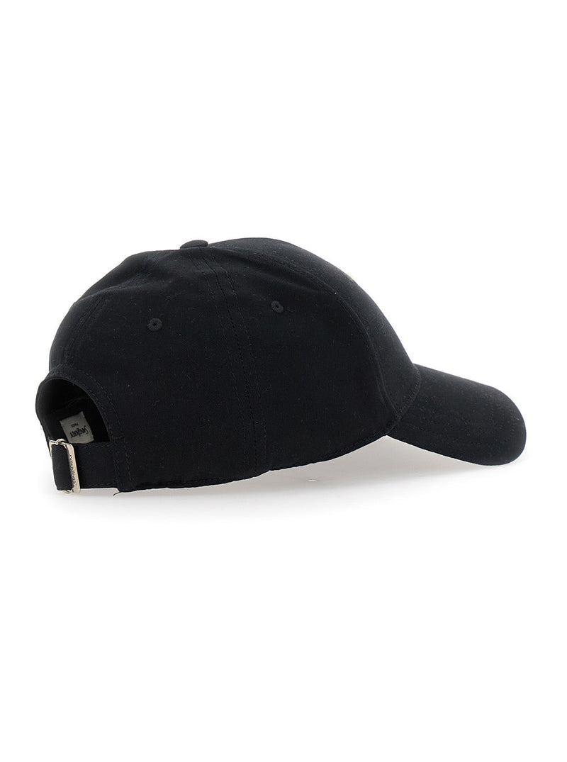 Saint Laurent 816871 Logo-Embroidered Cotton Baseball Cap — Black Caps