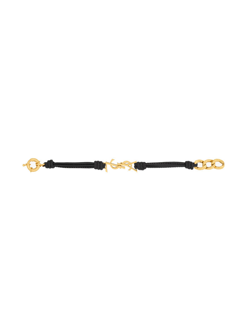 Saint Laurent Q Nappa Paris Bracelet — Metallic Leather Bracelets