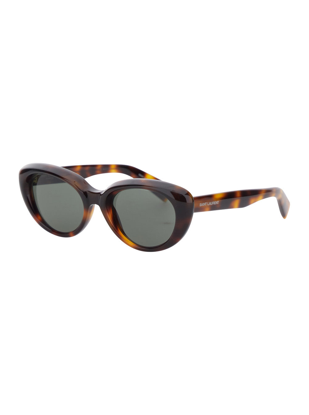 Saint Laurent 862852 Cat-Eye Sunglasses — Brown Cushion Acetate Frame