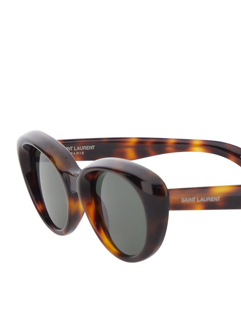 Saint Laurent 862852 Cat-Eye Sunglasses — Brown Cushion Acetate Frame