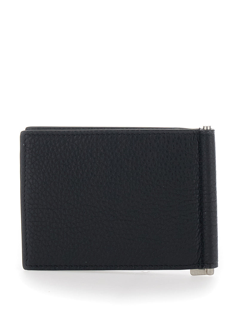 Saint Laurent Matte Calfskin Leather Wallet — Black