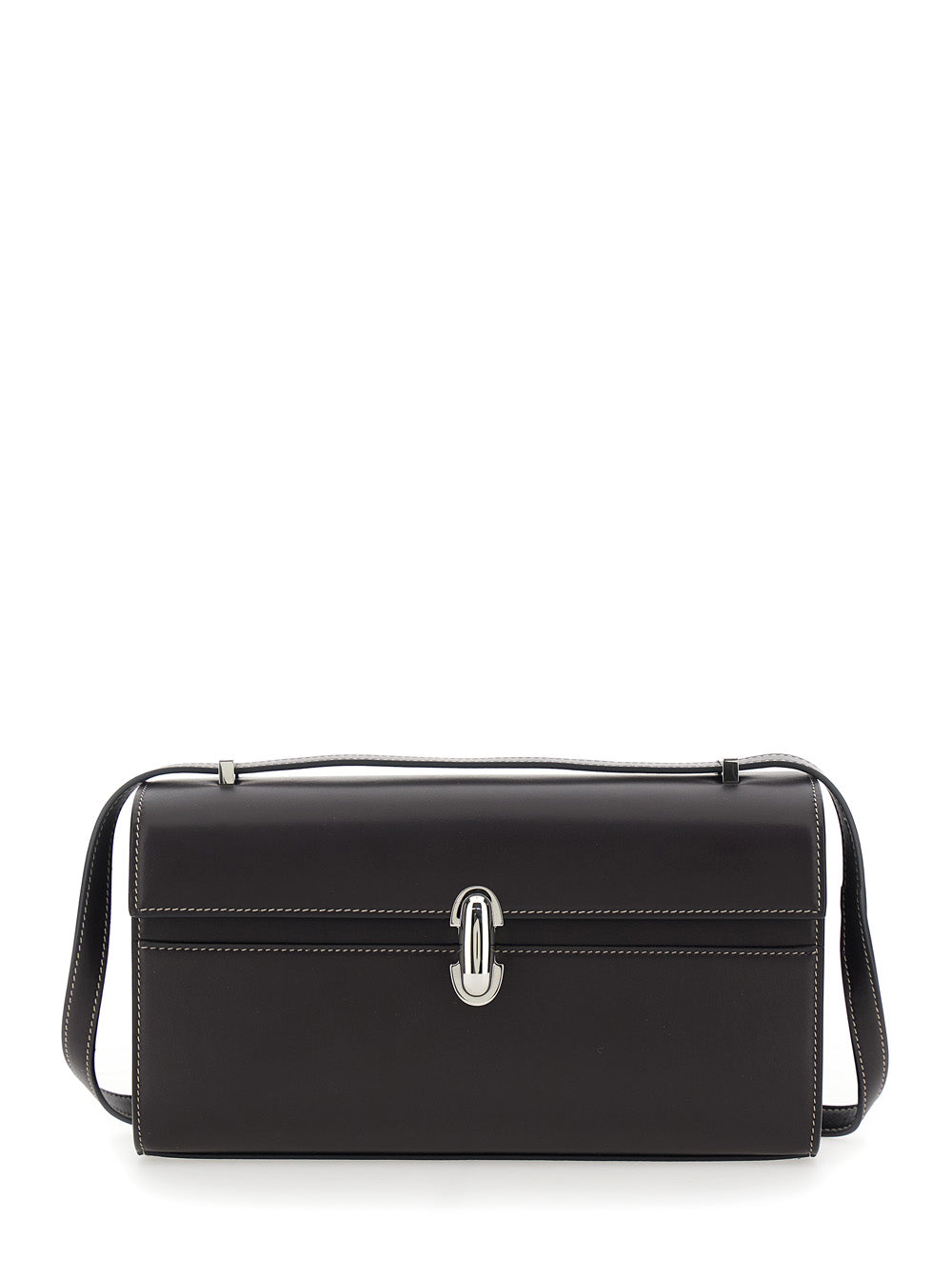Savette Simmetry Shoulder Bag — Brown Leather