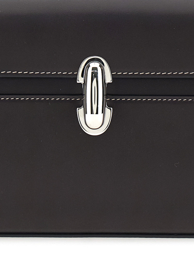 Savette Simmetry Shoulder Bag — Brown Leather