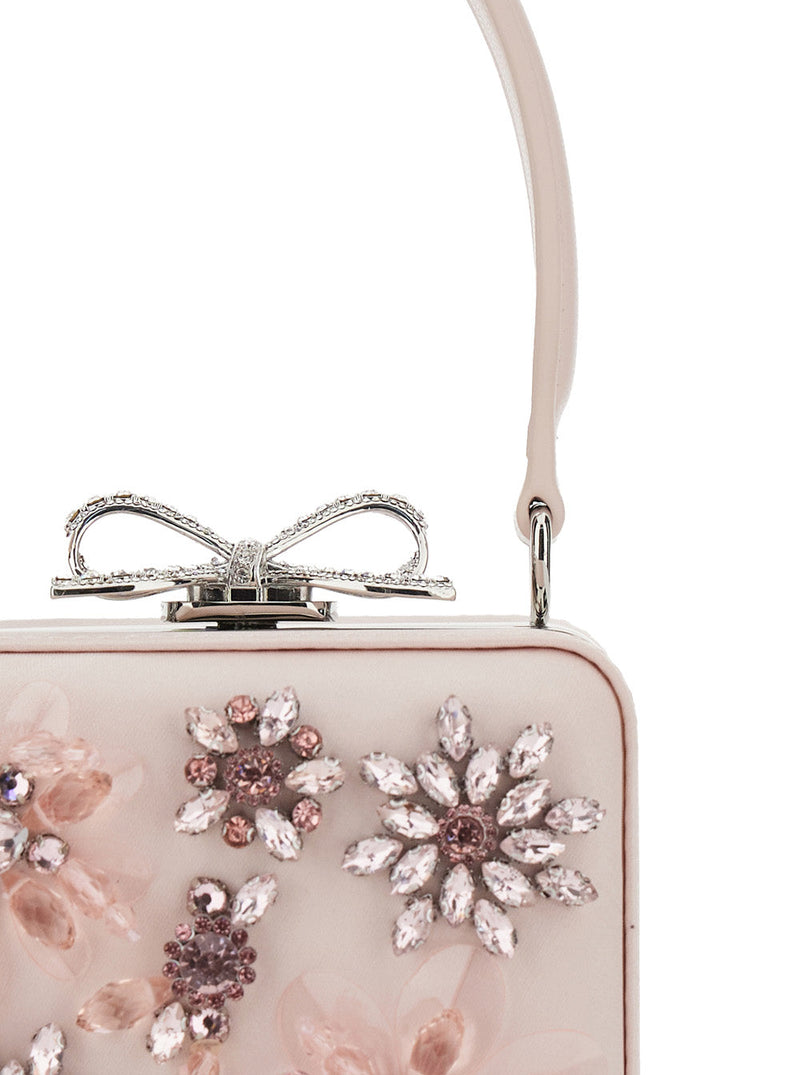 Self-Portrait Flora Clutch — Pink Polyester