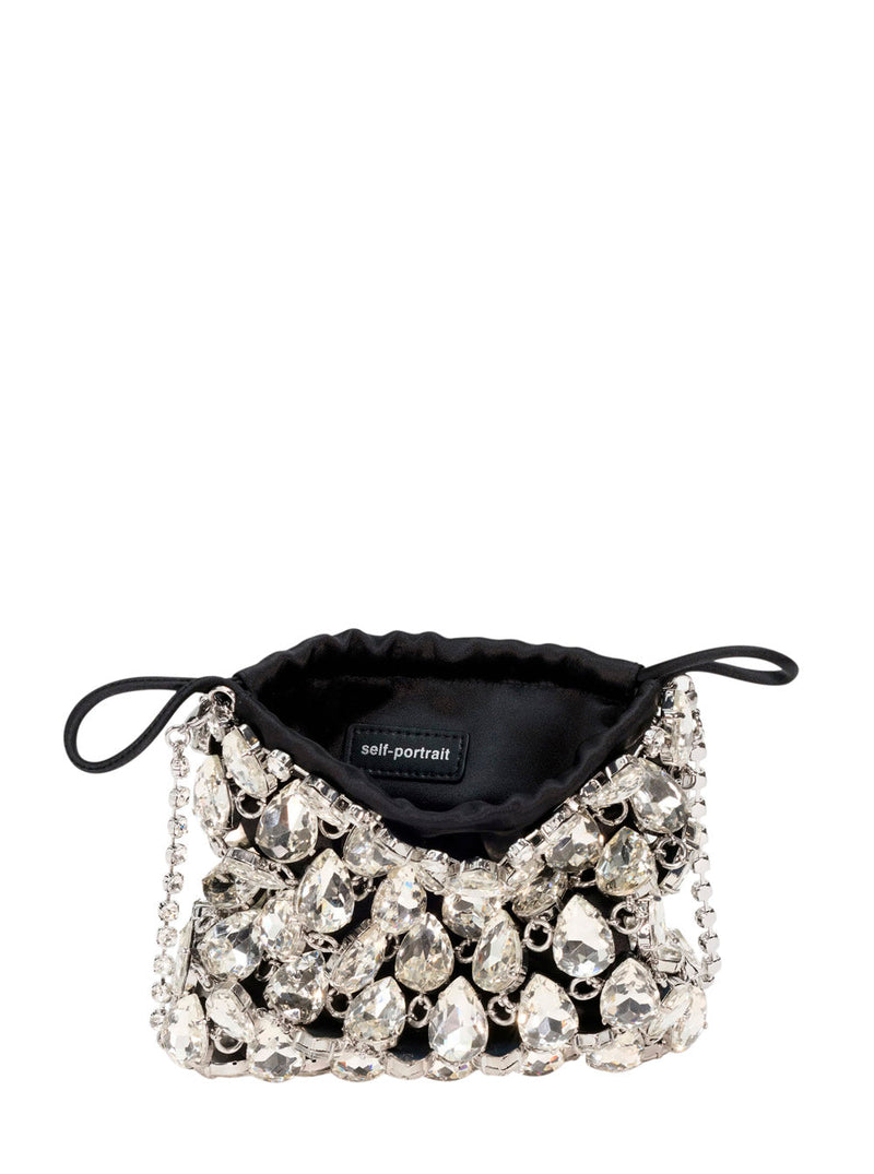 Self-Portrait Mini Bag — Silver Metallic Fabric