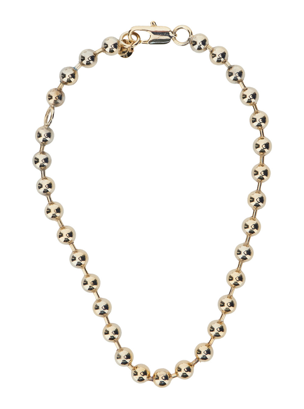 Semicouture Polished Ball-Chain Necklace — Gold Brass Necklaces