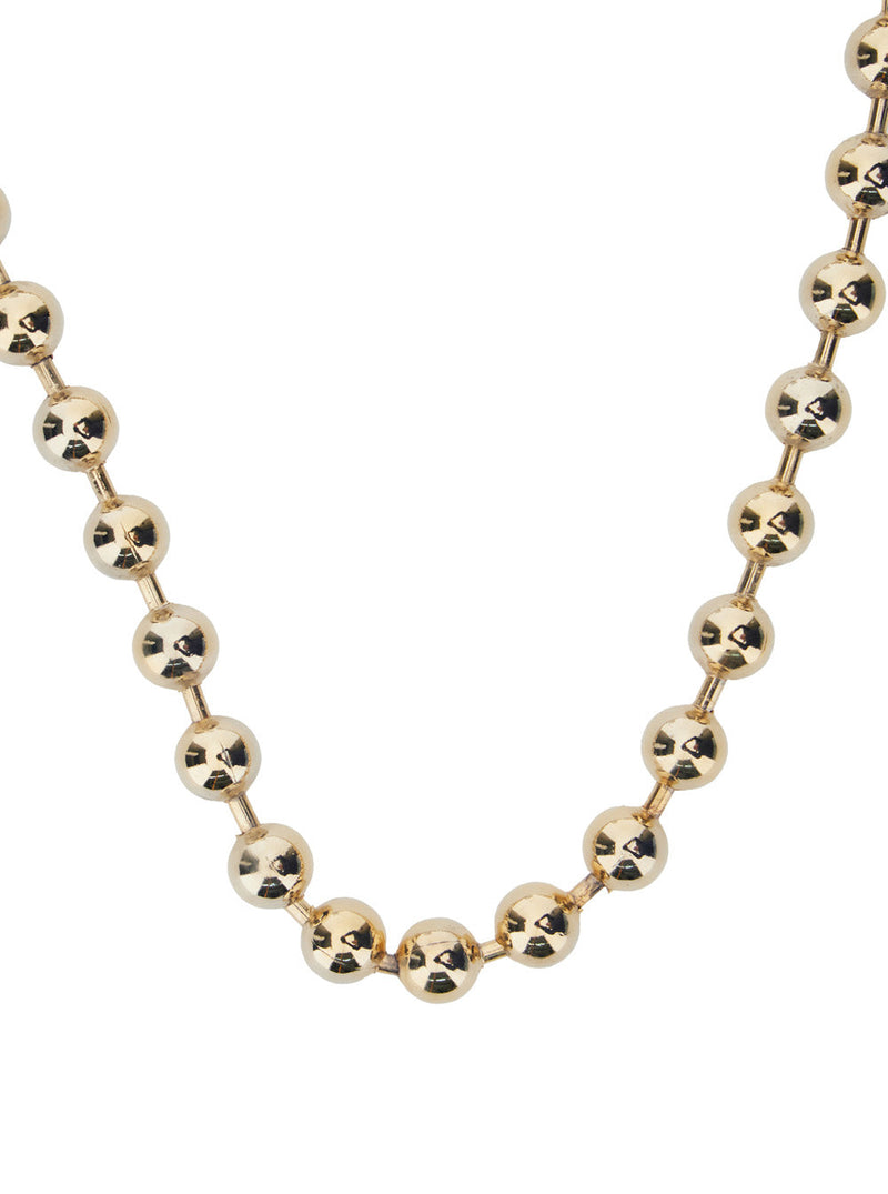 Semicouture Polished Ball-Chain Necklace — Gold Brass Necklaces
