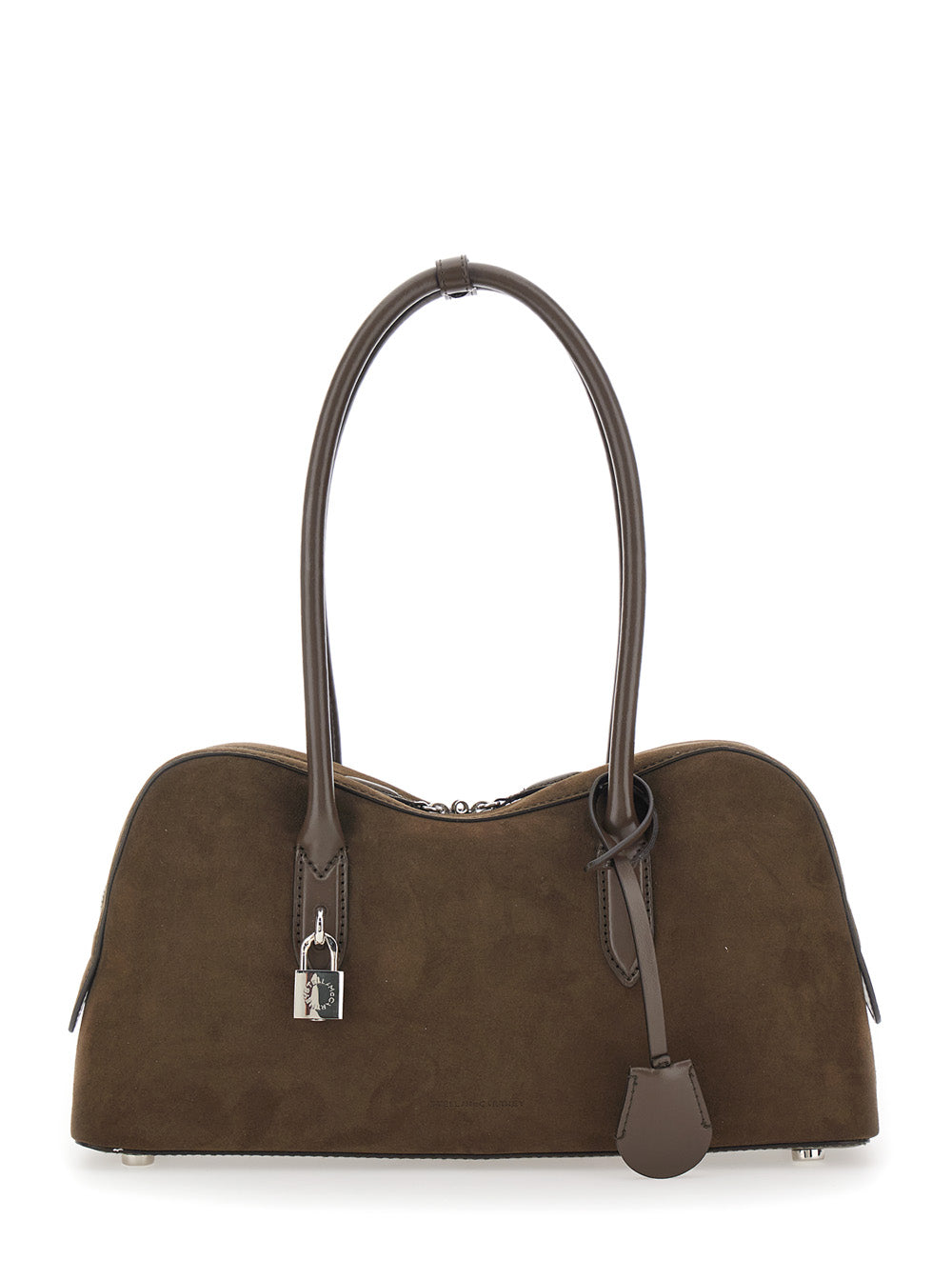 Stella Mccartney Padlock Shoulder Bag — Brown True Hemp