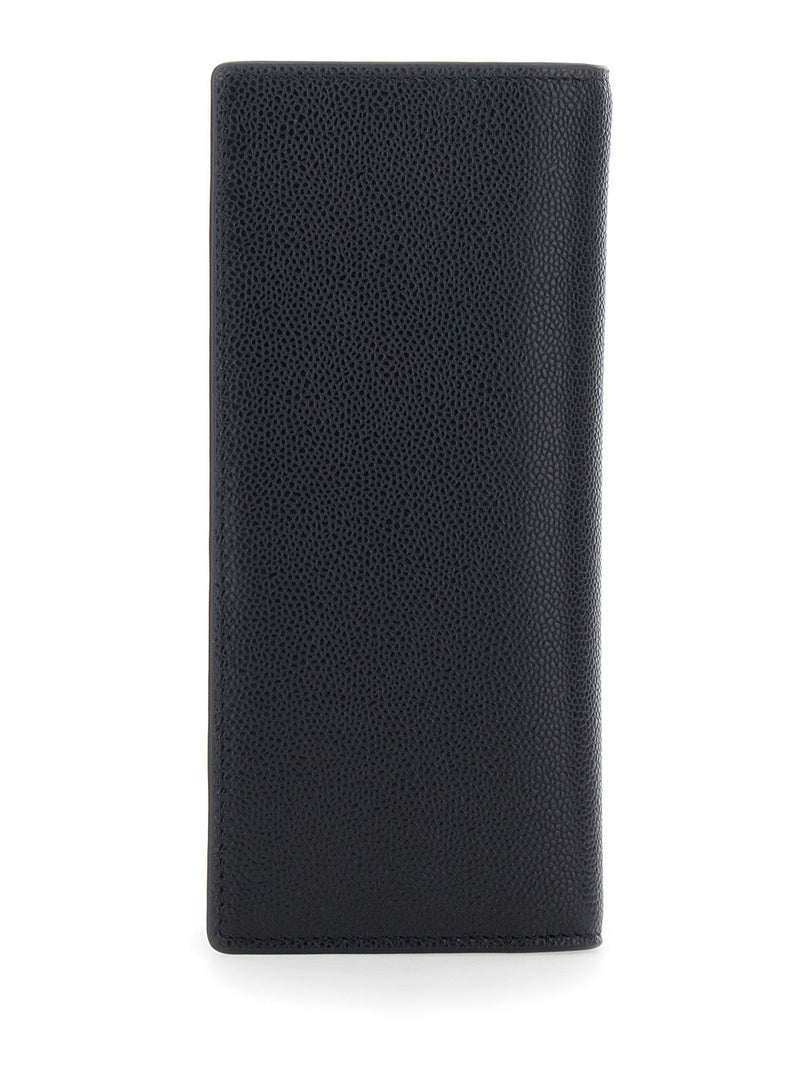 Tods Hammered Calf Leather Wallet — Black