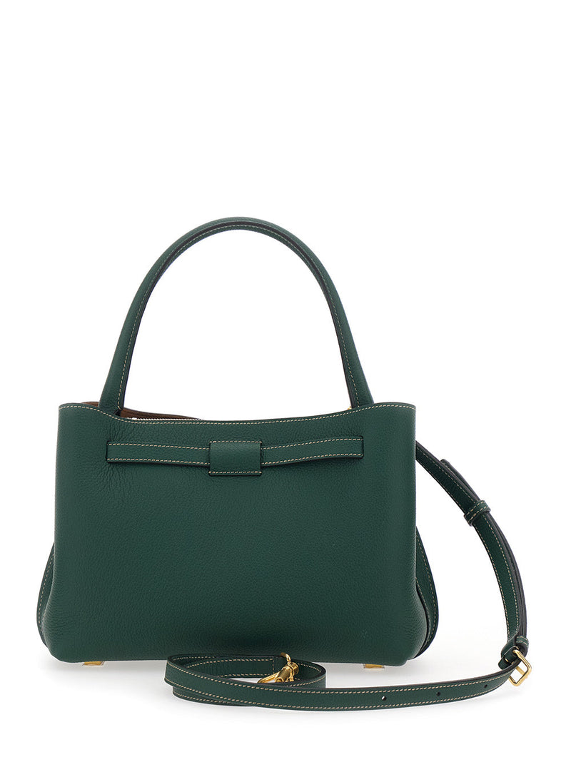 Tods Shoulder Bag — Green Calf Leather