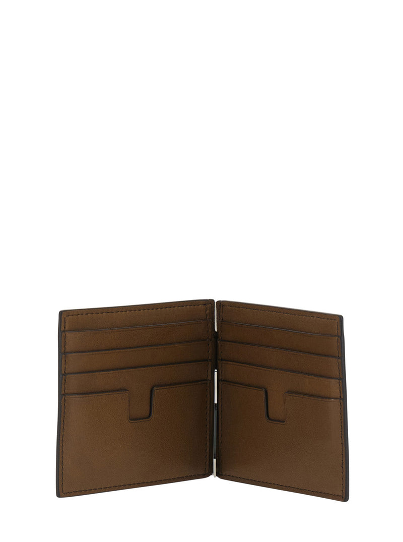 Tom Ford Calf Leather Wallet — Brown
