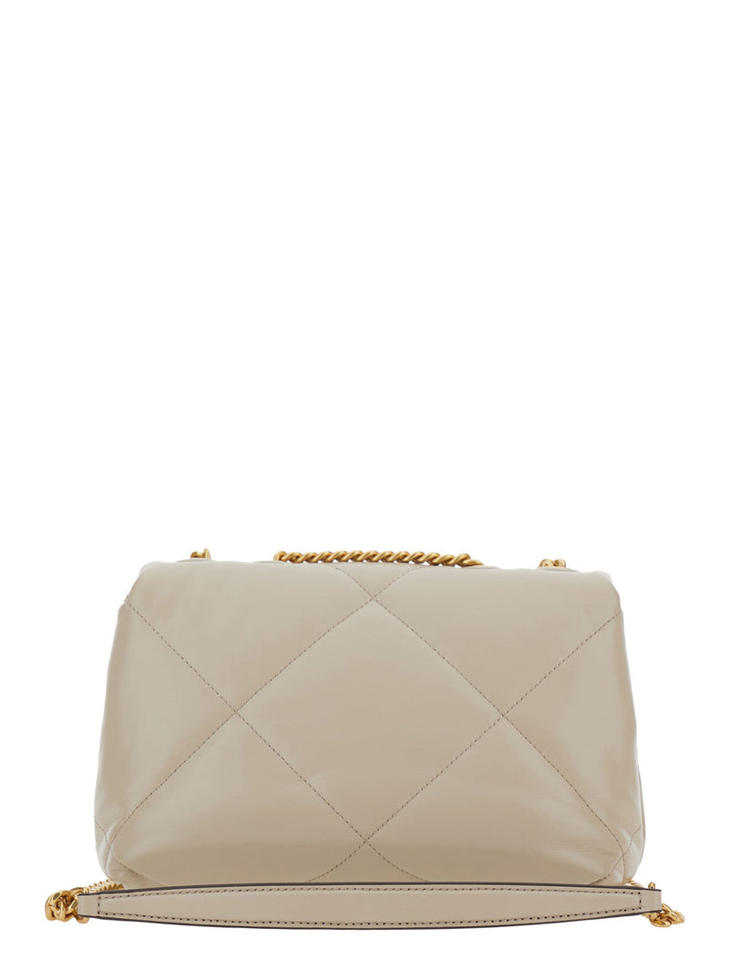 Tory Burch Kira Shoulder Bag — Beige Leather