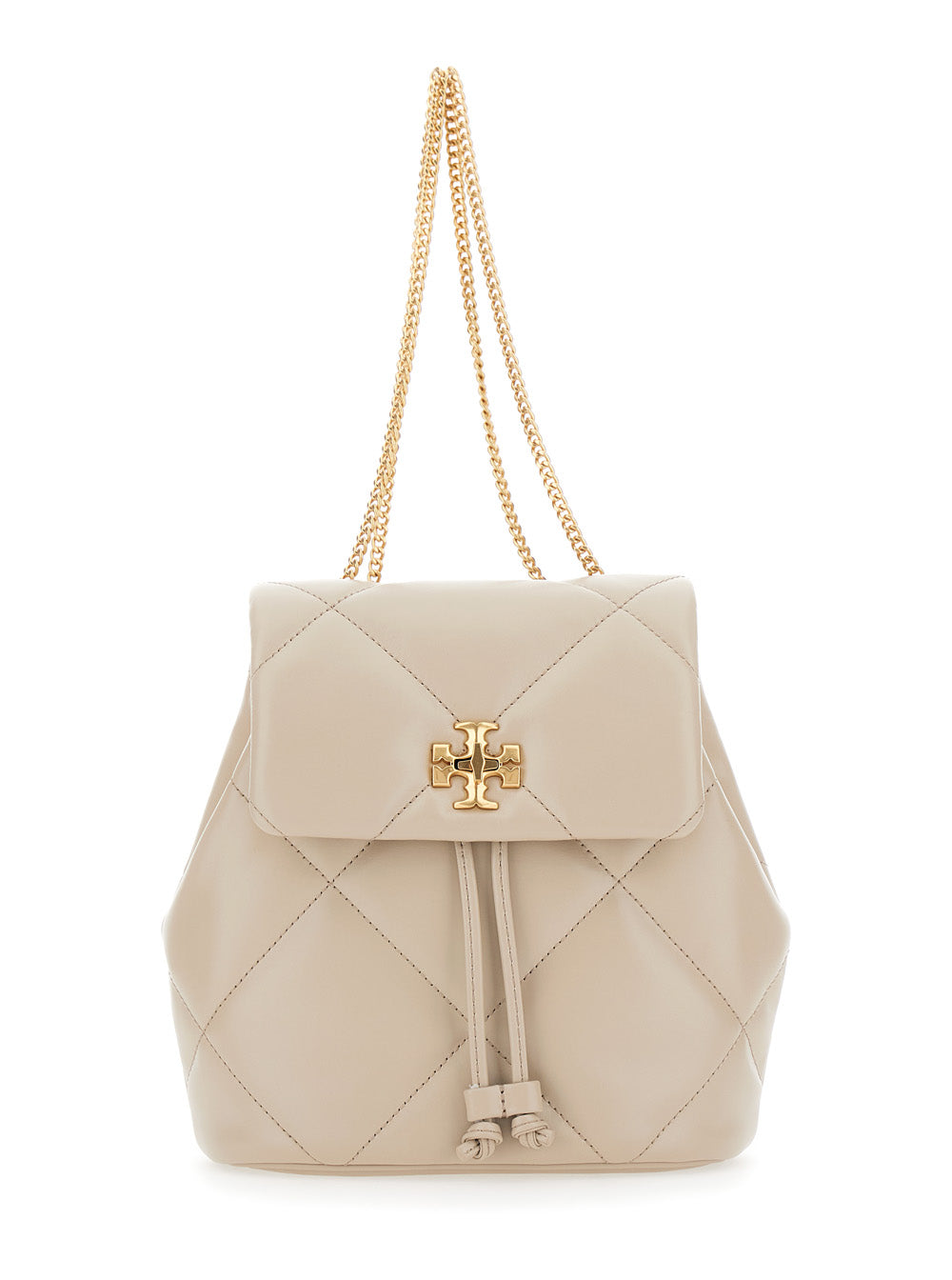 Tory Burch Kira Backpack — Beige Cow Leather