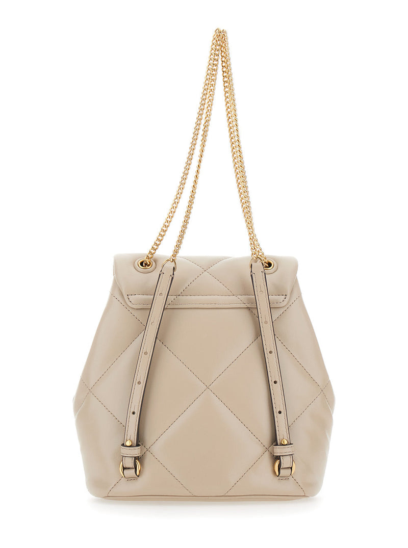 Tory Burch Kira Backpack — Beige Cow Leather