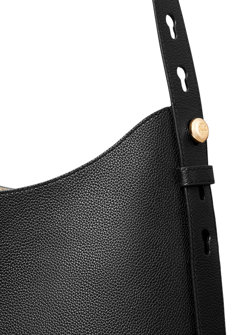 Tory Burch Rony Shoulder Bag — Black Cowhide Leather