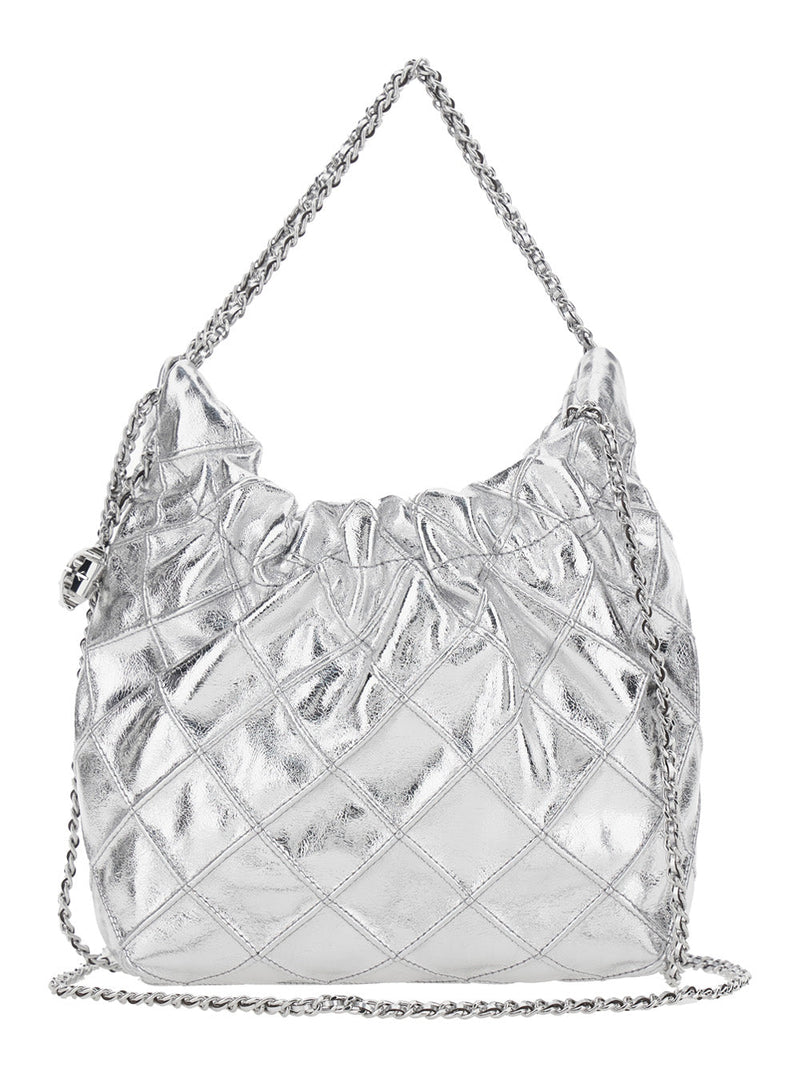 Tory Burch Shoulder Bag — Silver Cowhide Leather