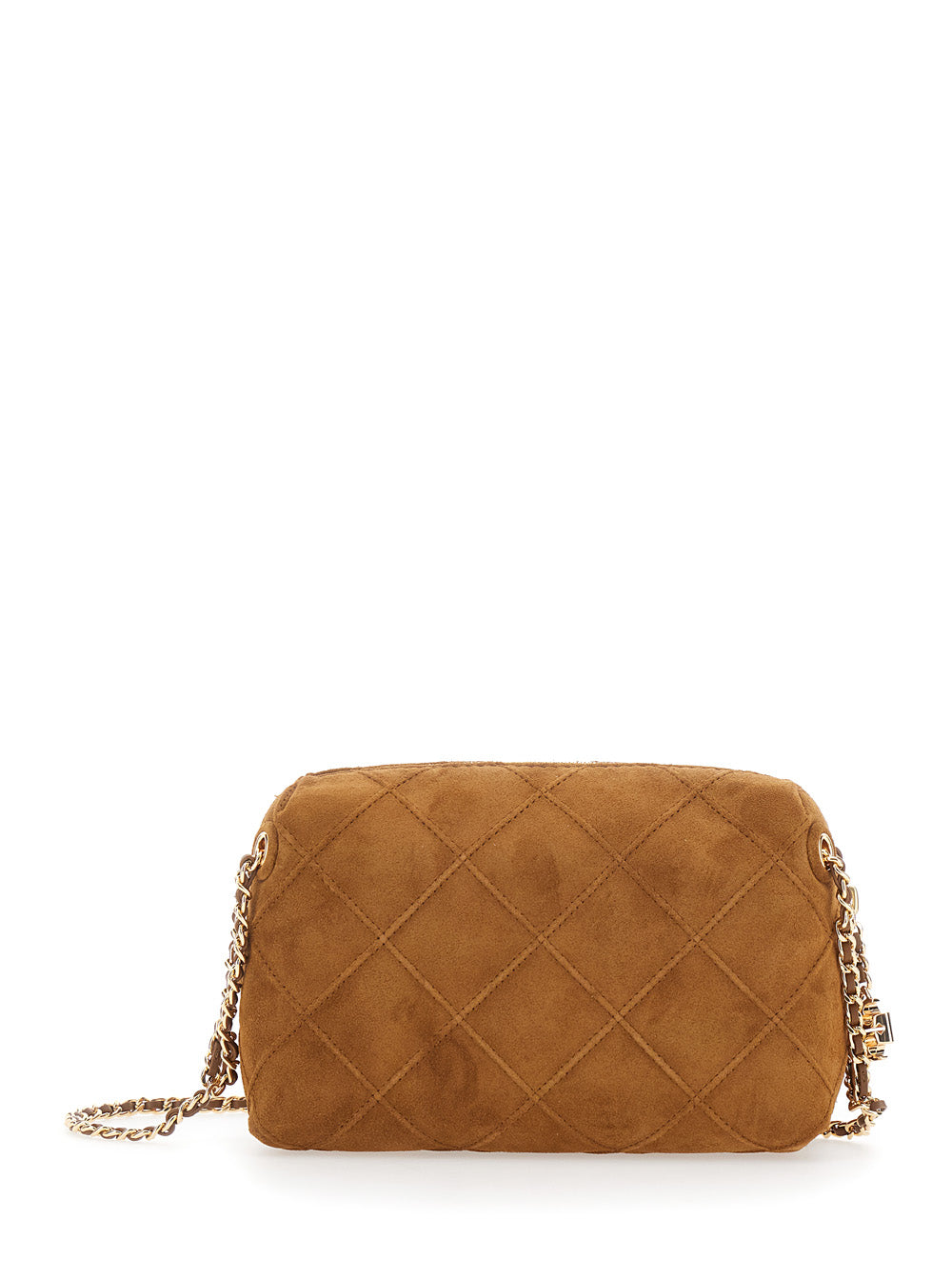 Tory Burch Fleming Shoulder Bag — Brown Bovine Suede