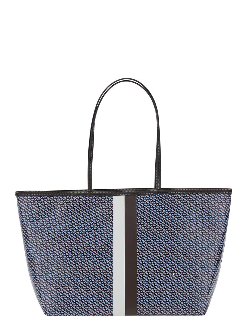 Tory Burch The Racer Tote Bag — Blue Cotton