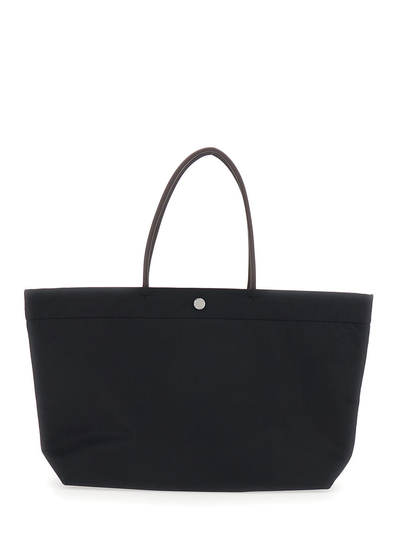 Tory Burch Ella Twist Tote Bag — Black Polyamide