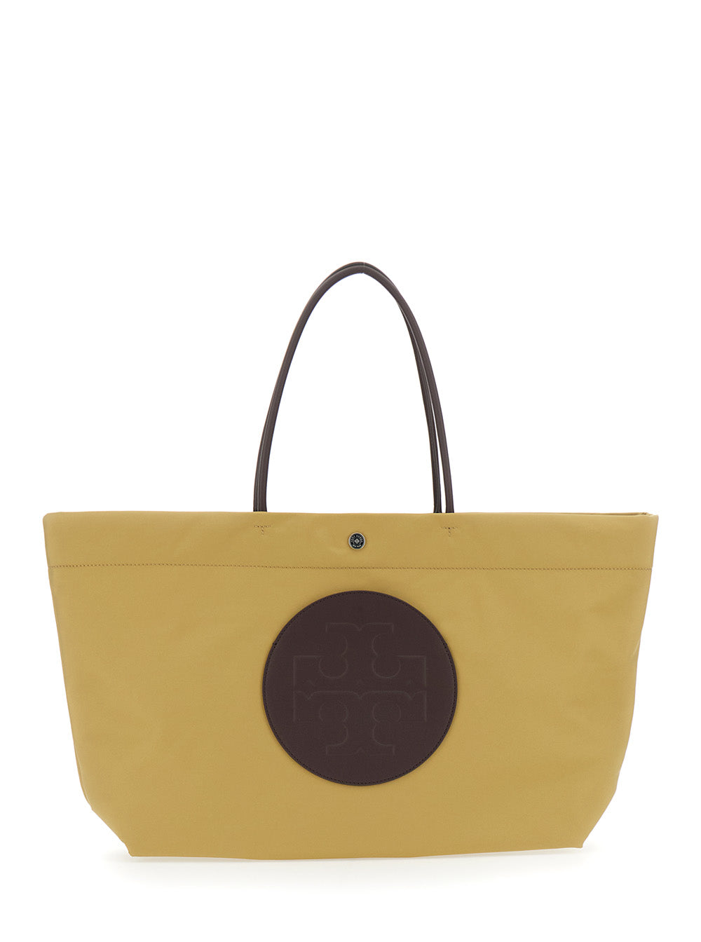 Tory Burch Ella Twist Tote Bag — Yellow Polyamide