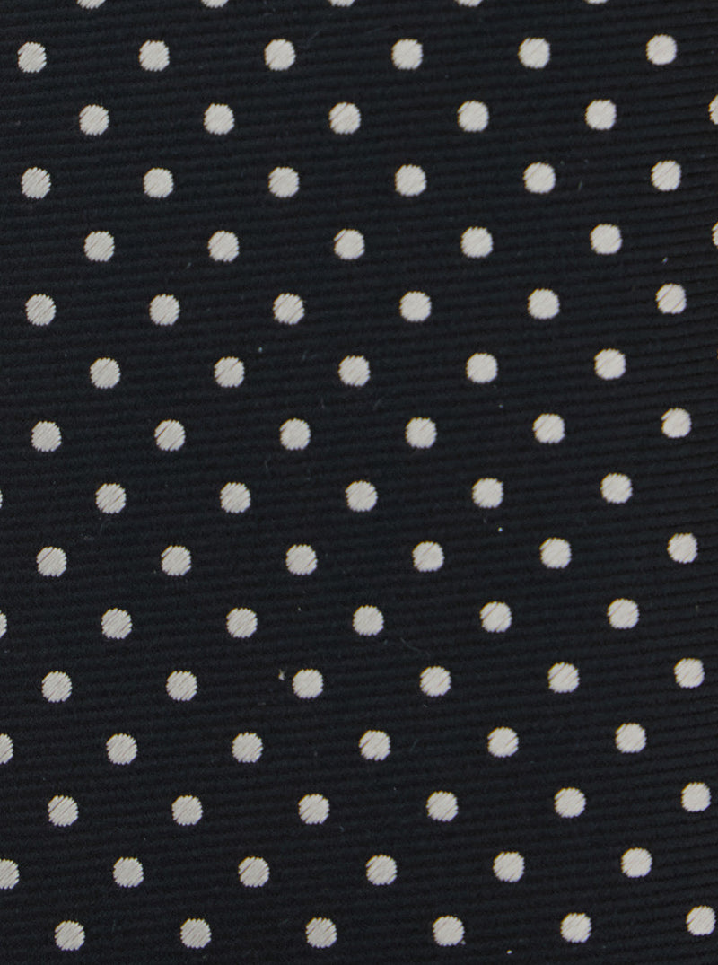 Valentino Garavani Silk Polka Dot Necktie — Black Neckties
