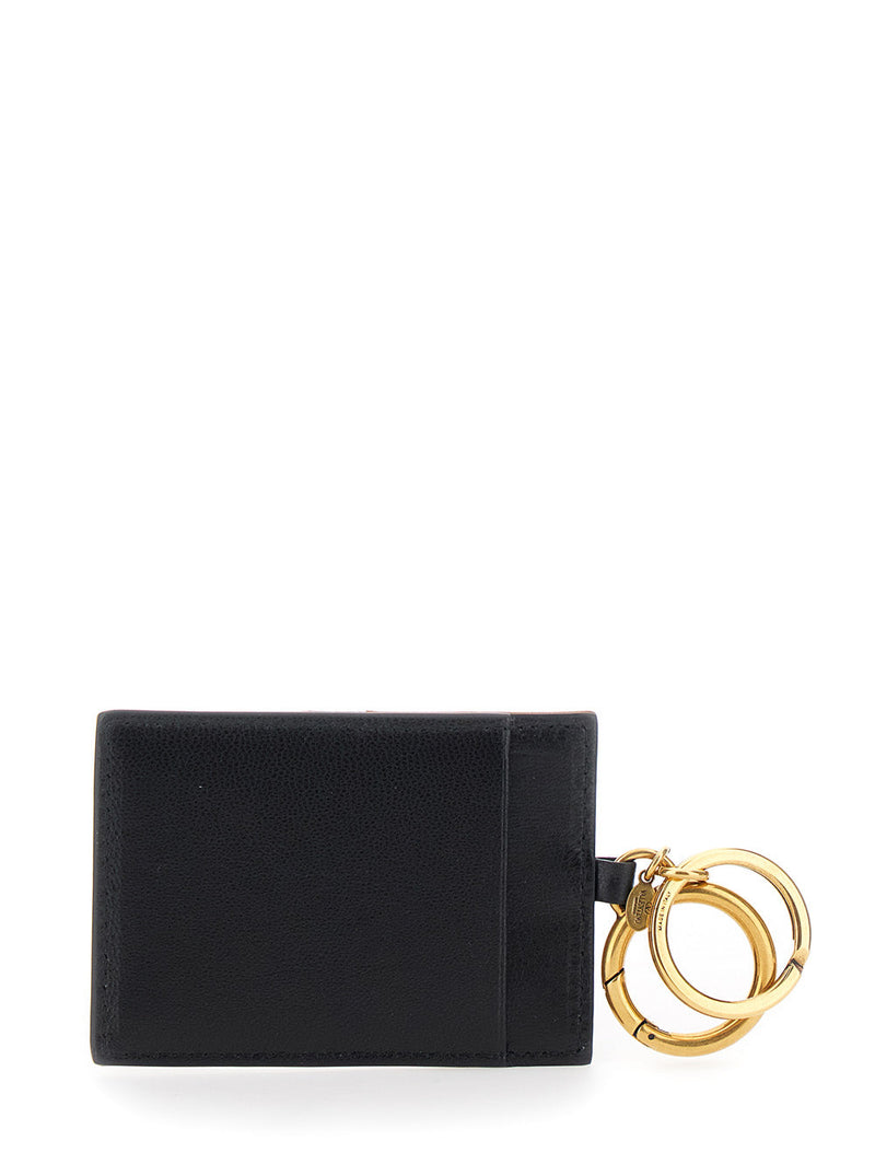 Valentino Garavani Leather Vlogo Card Case — Brown Cases