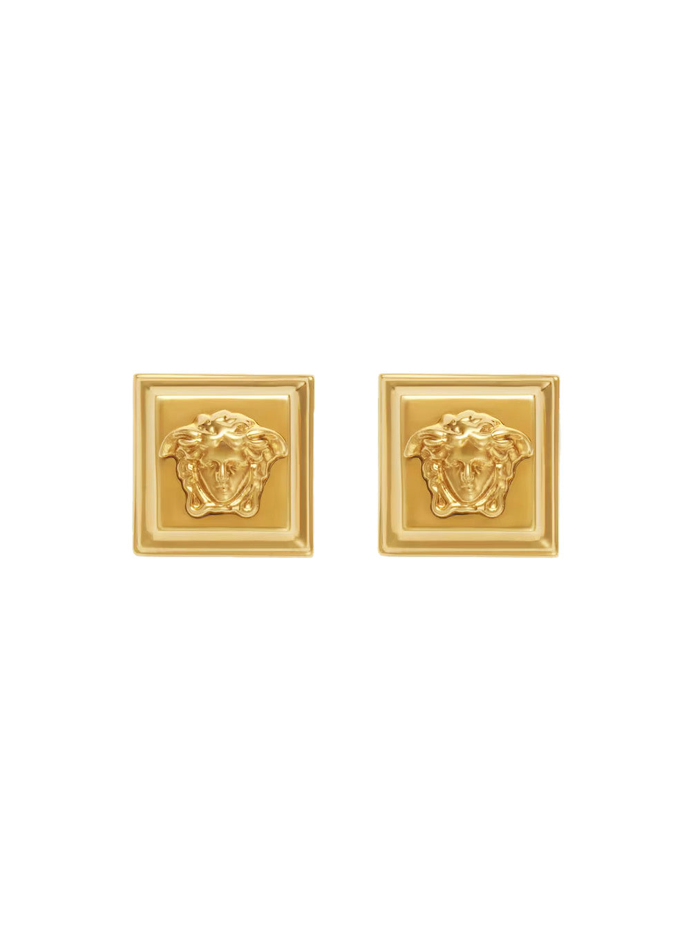 Versace Medusa Head Stud Earrings — Gold Brass