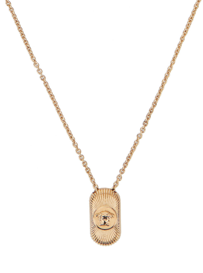 Versace Medusa Head Pendant Necklace — Gold Brass Necklaces