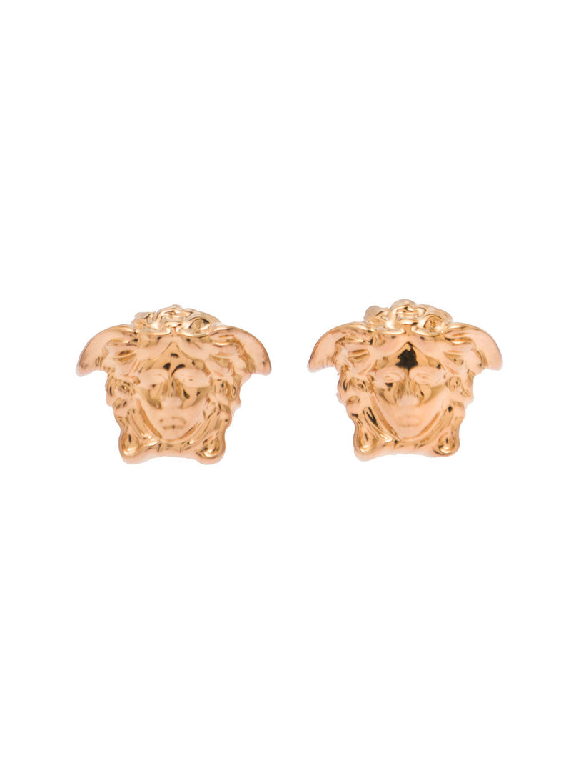 Versace Medusa Head Logo Earrings — Gold Metal