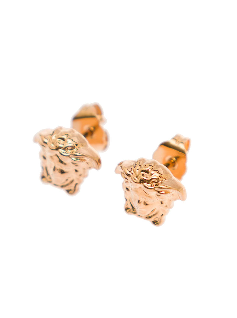Versace Medusa Head Logo Earrings — Gold Metal