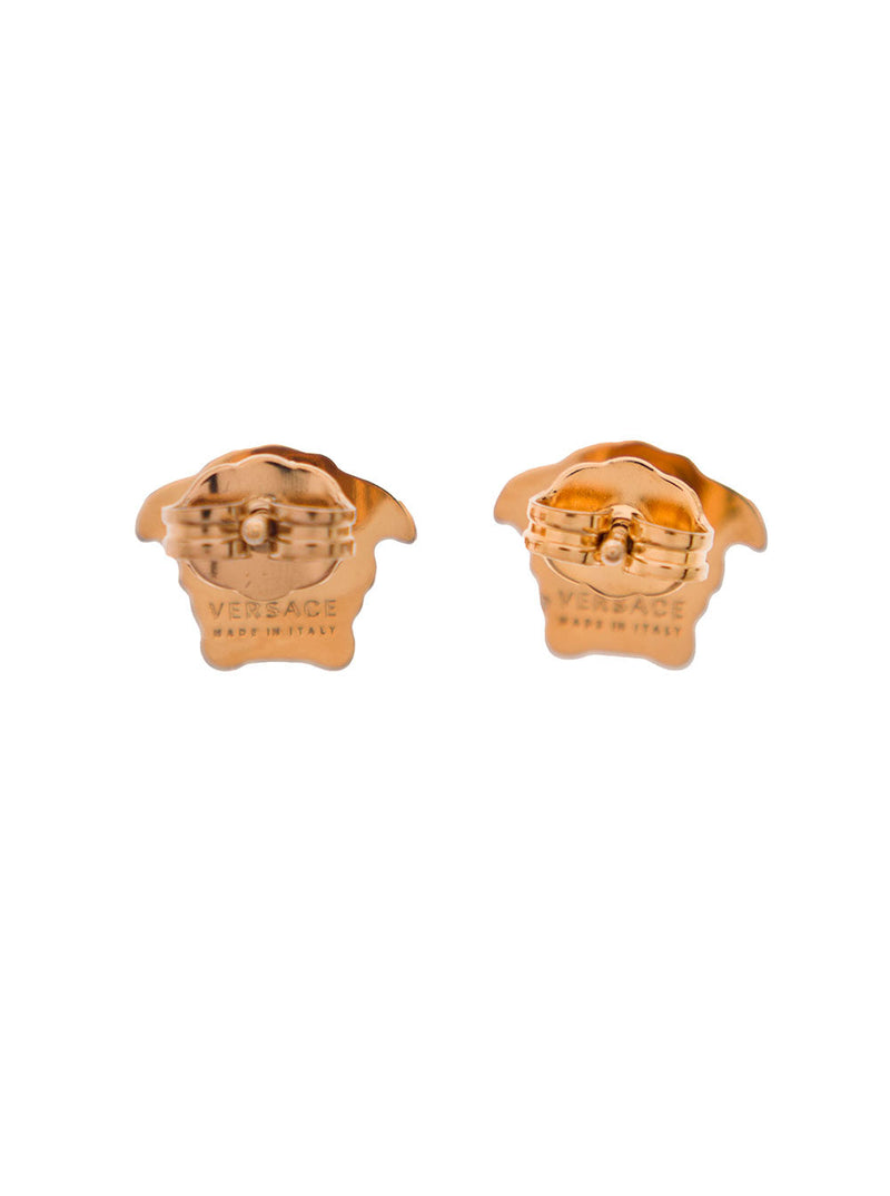 Versace Medusa Head Logo Earrings — Gold Metal