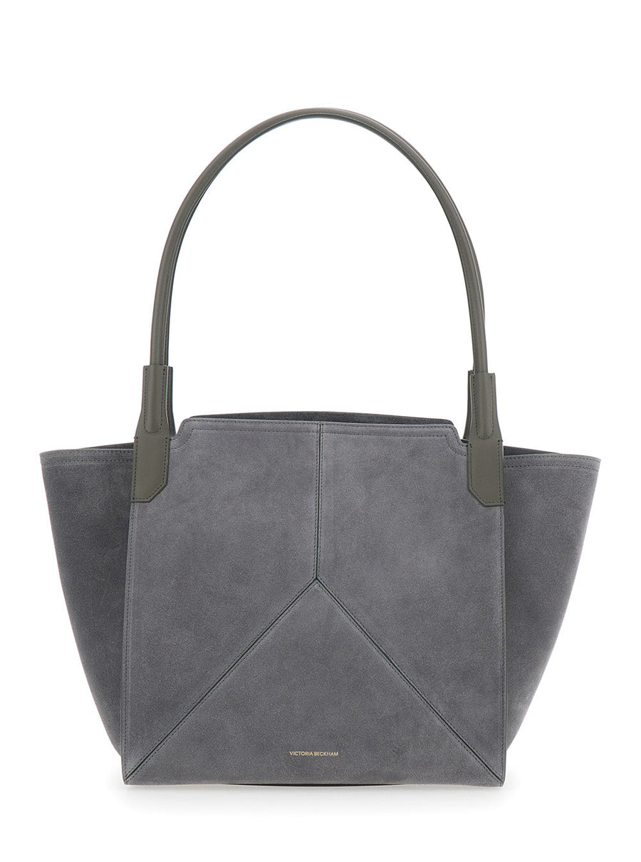 Victoria Beckham Tote Bag — Gray Calf Leather
