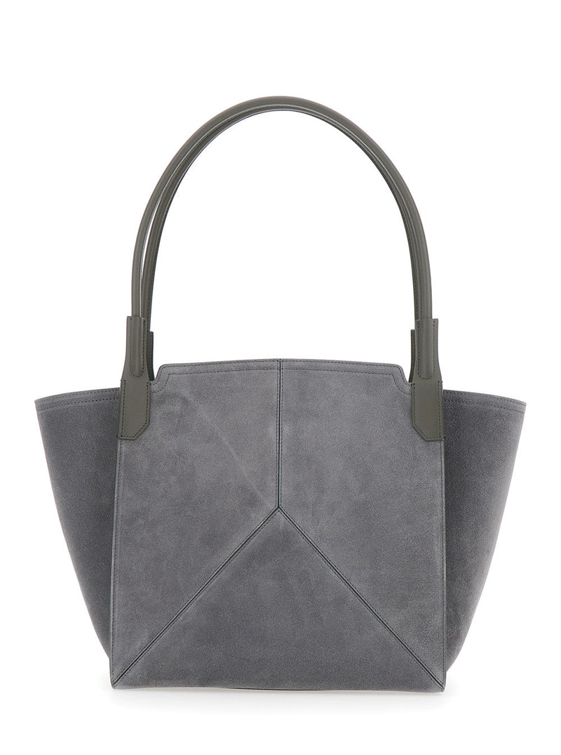 Victoria Beckham Tote Bag — Gray Calf Leather