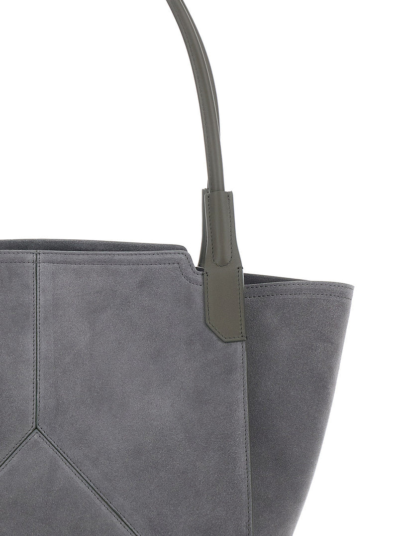 Victoria Beckham Tote Bag — Gray Calf Leather