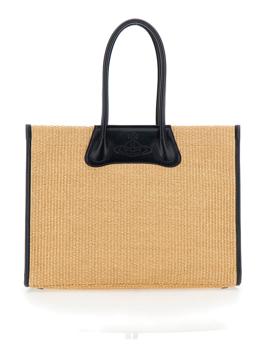Vivienne Westwood Troy Tote Bag — Beige Cotton
