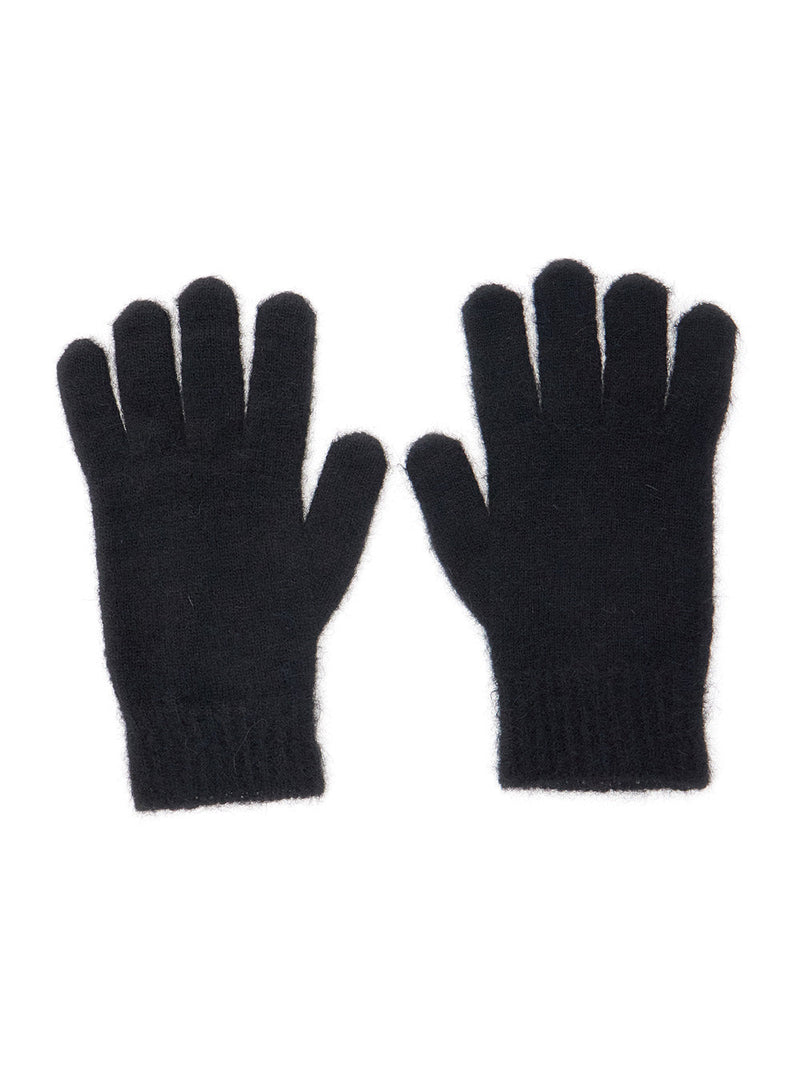 Vivienne Westwood Orb Logo Alpaca Wool Blend Gloves — Black
