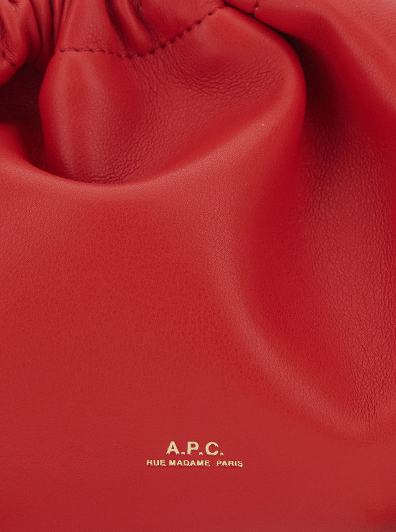 A.p.c. Ninon Mini Crossbody Bag — Red Polyurethane