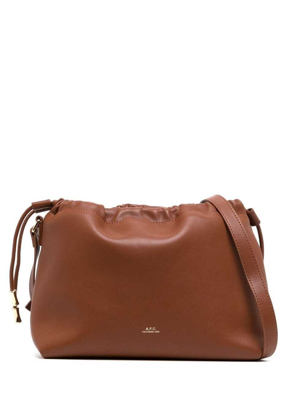 A.p.c. Louise Crossbody Bag — Brown Polyurethane