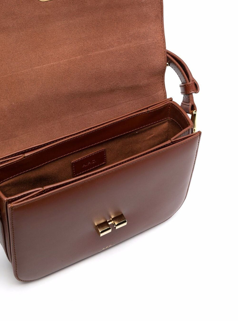 A.p.c. Grace Crossbody Bag — Brown Cow Leather