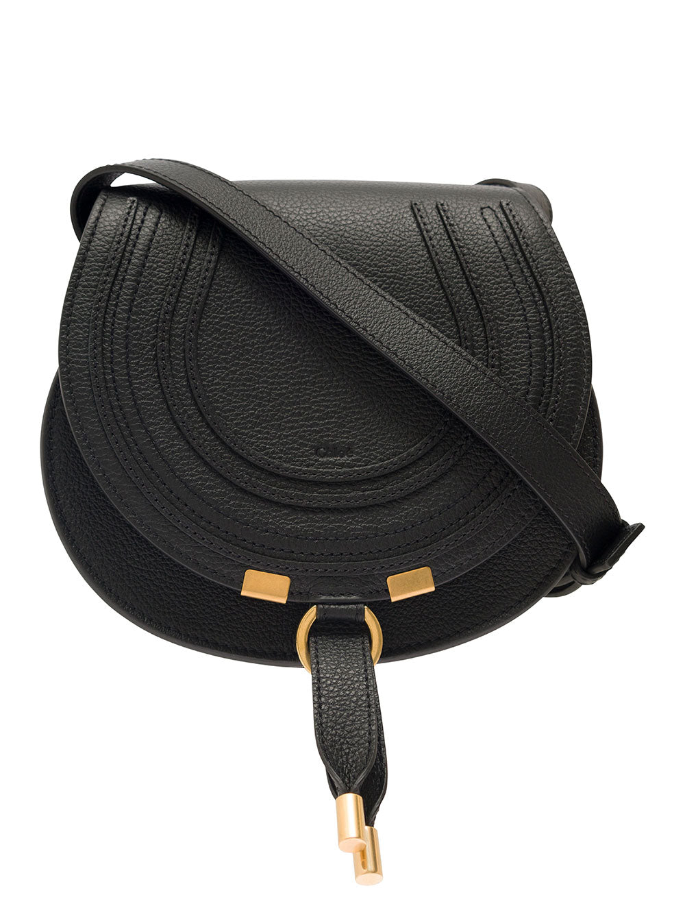 Chloé Marcie Crossbody Bag — Black Leather