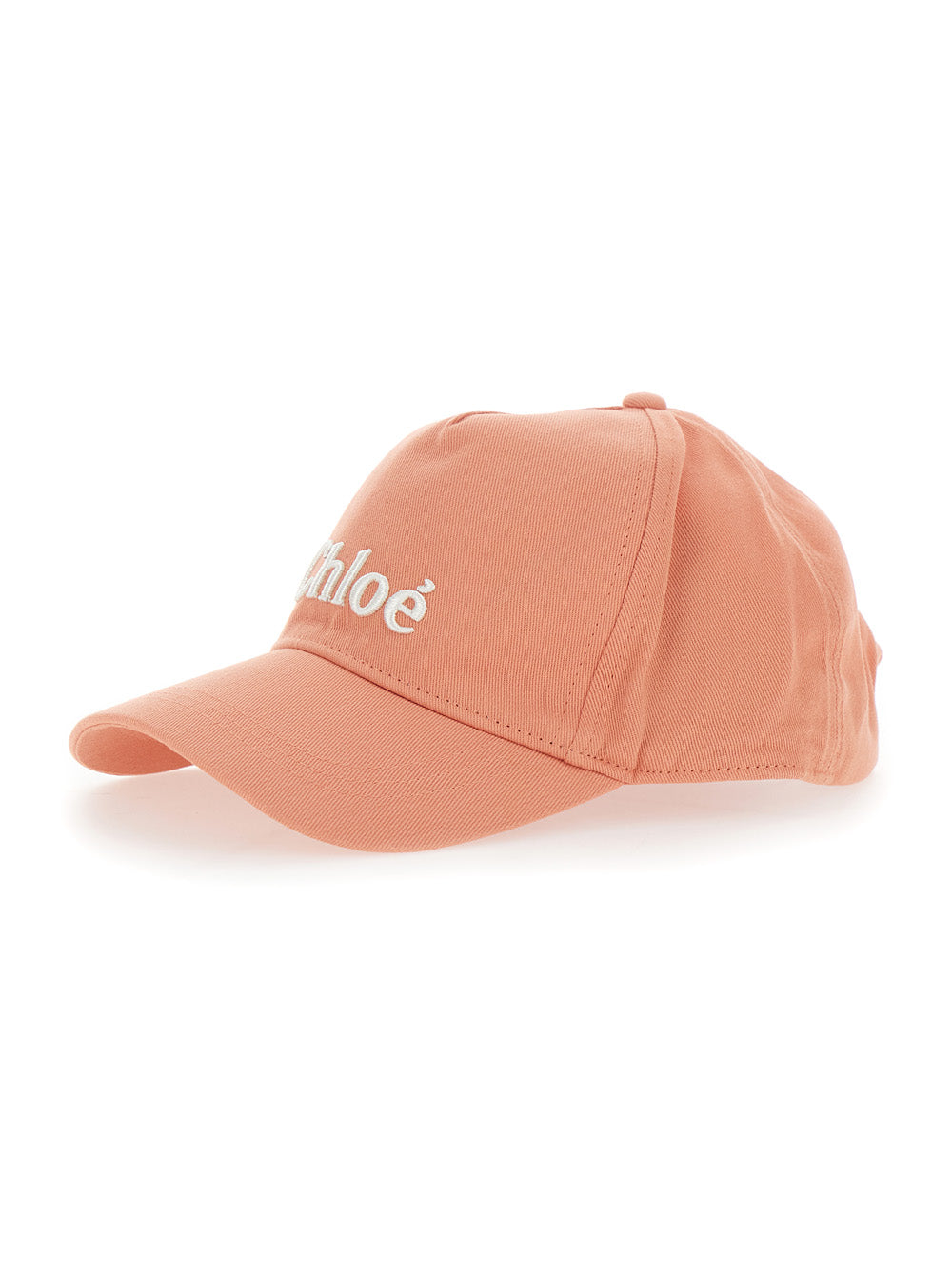 Chloé C20871 Logo-Embroidered Cotton Baseball Cap — Orange Caps