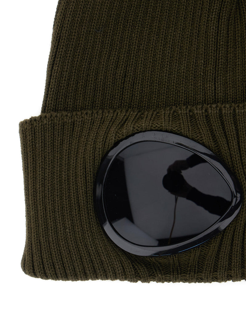 C.p. Company Rscmac747a Beanie — Green Cotton Beanies