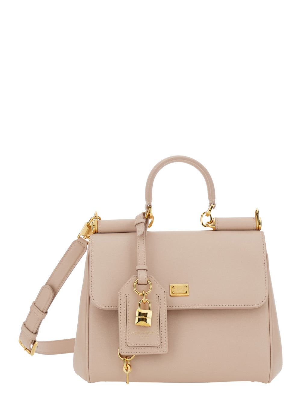 Dolce & Gabbana My Sicily Top Handle Bag — Pink Calfskin