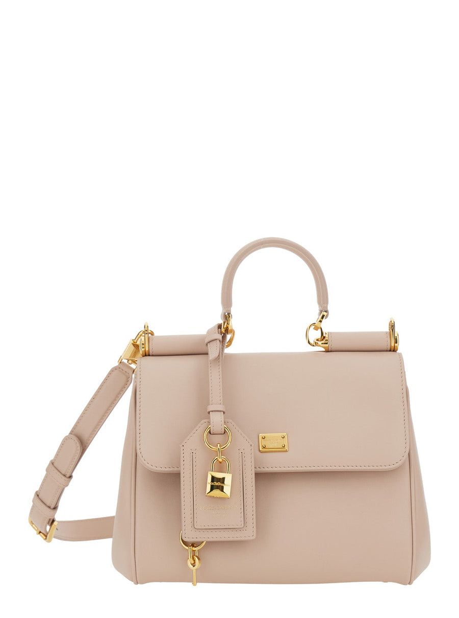 Dolce & Gabbana My Sicily Top Handle Bag — Pink Calfskin