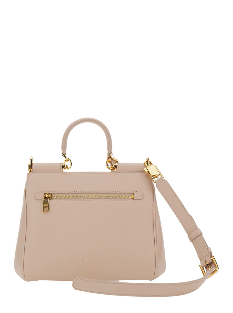 Dolce & Gabbana My Sicily Top Handle Bag — Pink Calfskin