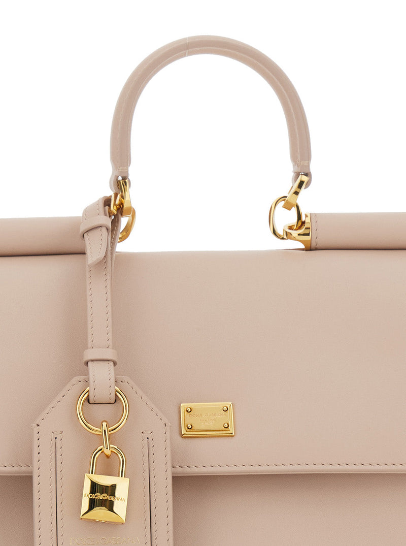 Dolce & Gabbana My Sicily Top Handle Bag — Pink Calfskin