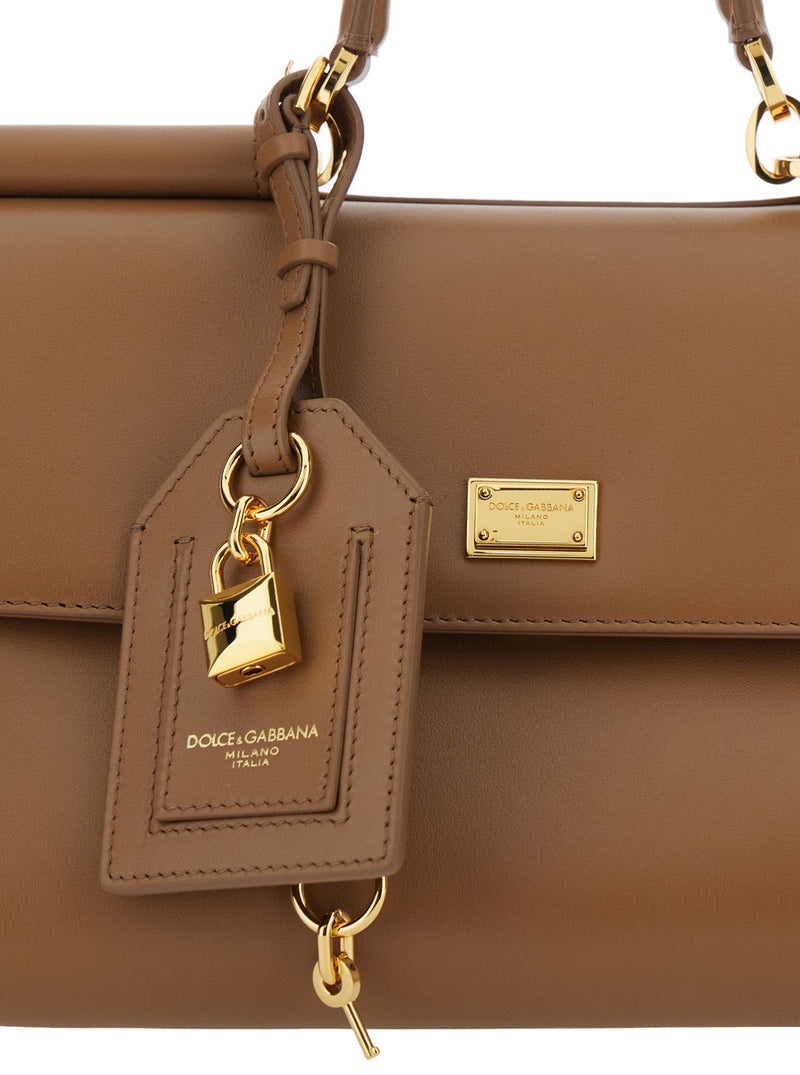 Dolce & Gabbana My Sicily Top Handle Bag — Brown Calfskin