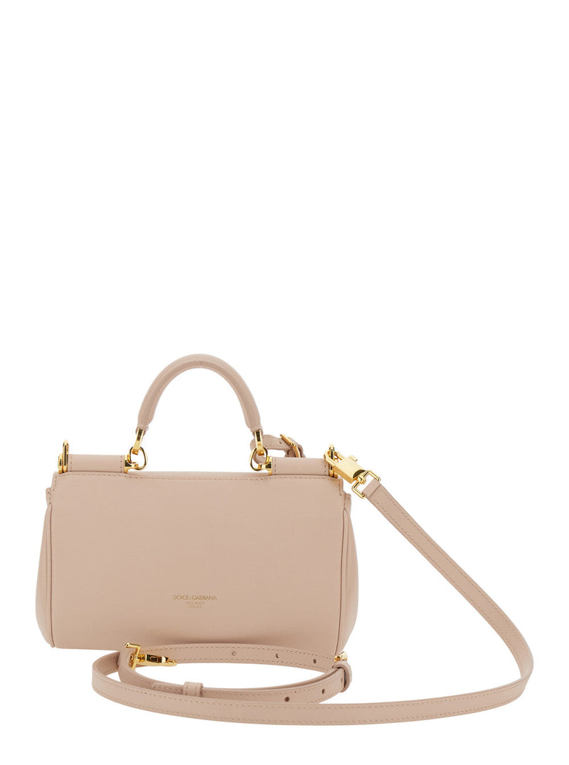 Dolce & Gabbana My Sicily Crossbody Bag — Pink Cotton