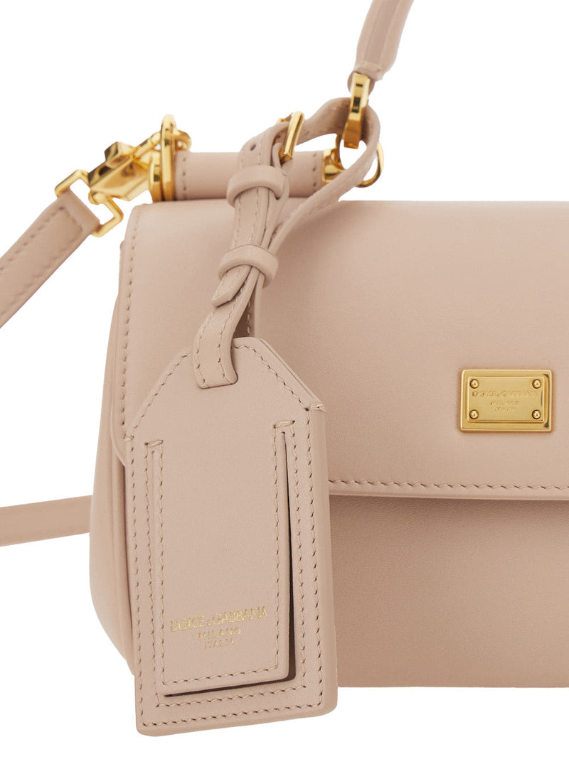 Dolce & Gabbana My Sicily Crossbody Bag — Pink Cotton
